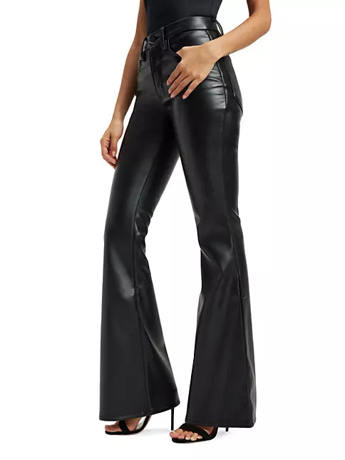 Flared Leather Pants