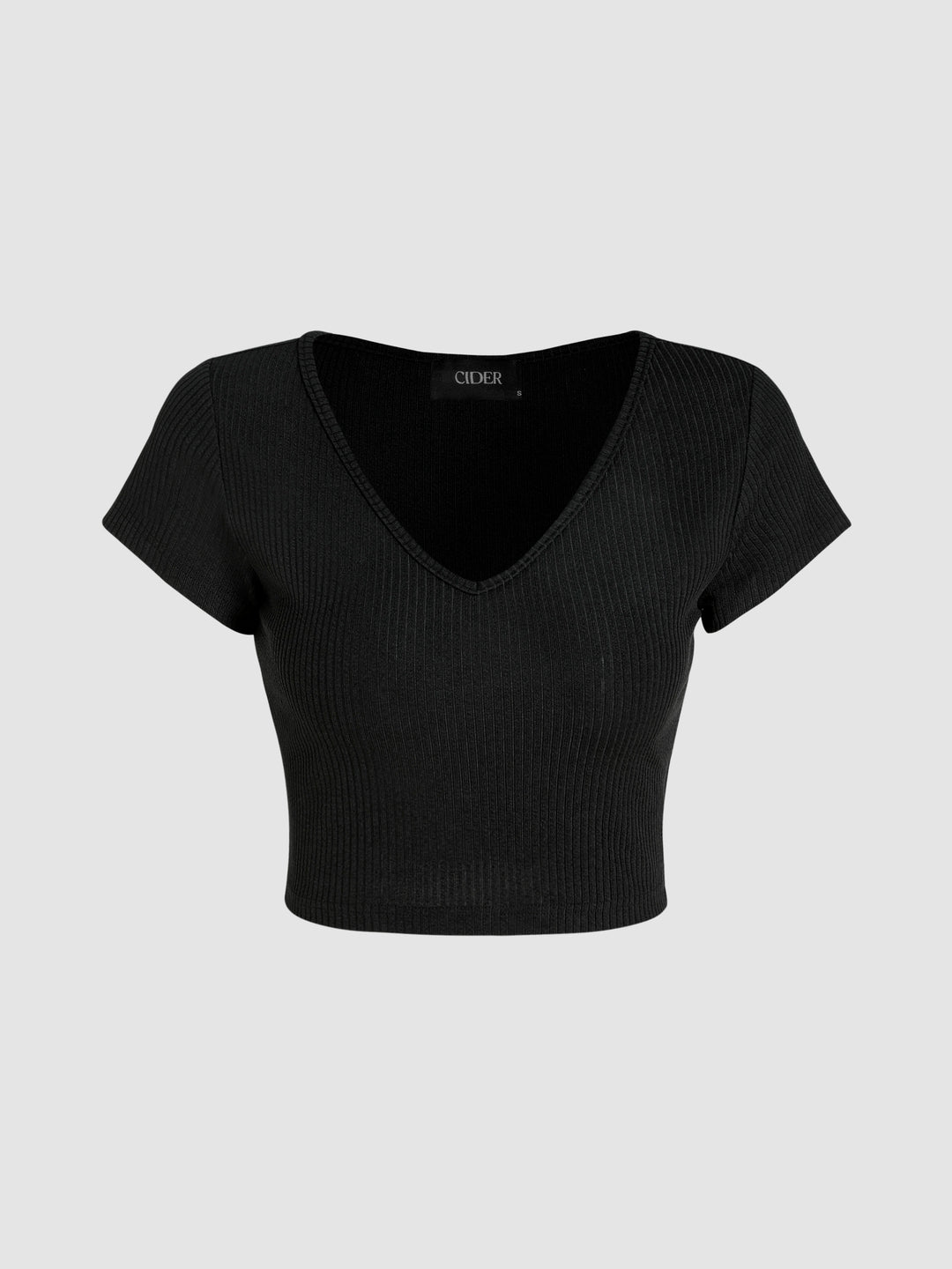 V-neck Short Sleeve Crop Tee & Knotted Wide Leg Pants Set