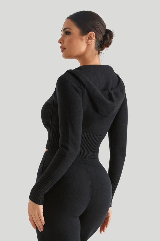 Two-Way Zipper Knitwear Top