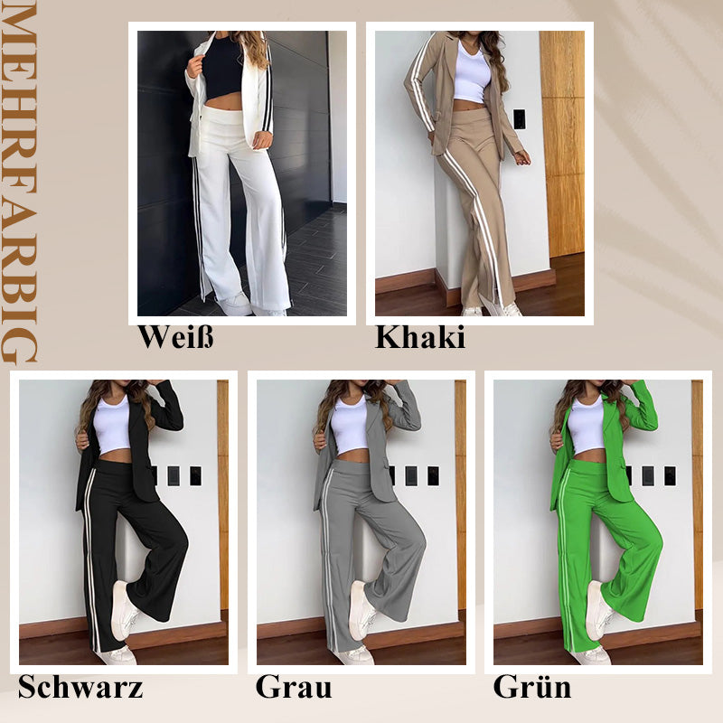 Blazer and Wide Leg Pants Set