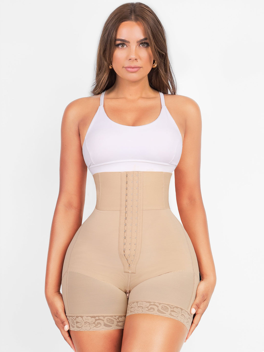 Valentina 2.0 - Hoog Getailleerd Body Shaper 3 Rijen Haakjes En Baleinen