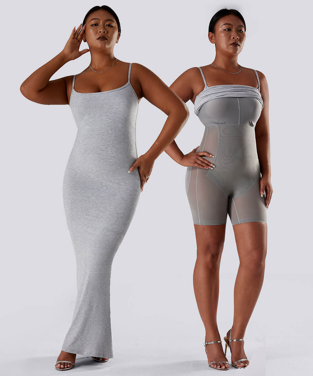 Spaghetti Strap Dress With Built in Shapewear