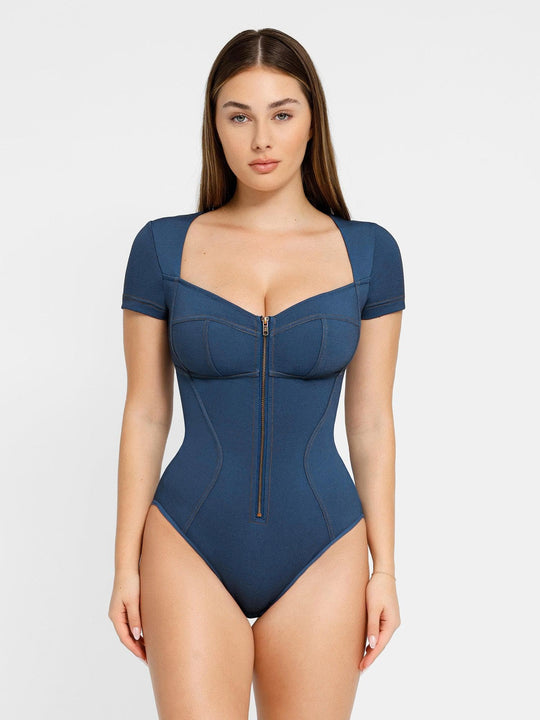 Built-In Shapewear Denim Bodysuit Or Dress Or Jumpsuit