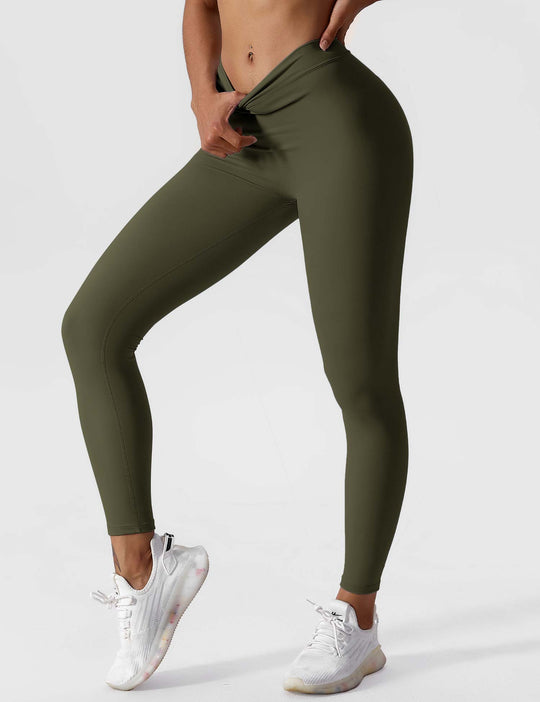 V-back Ruched Leggings