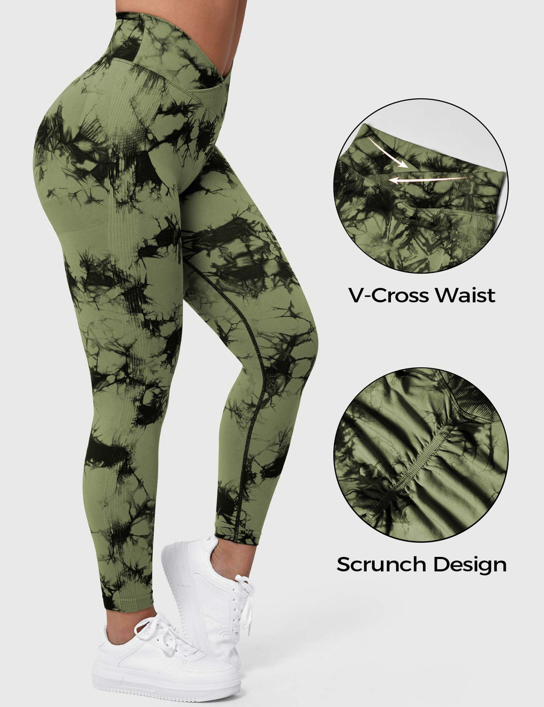 V-Waistband Tie Dye Leggings