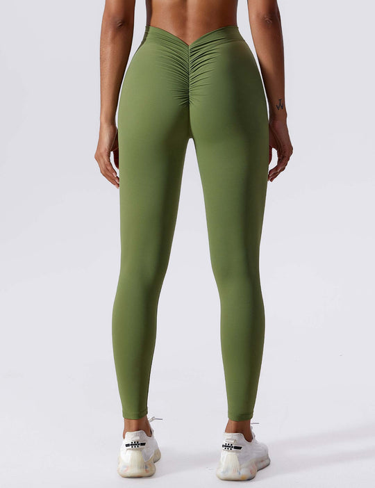 V-back Ruched Leggings