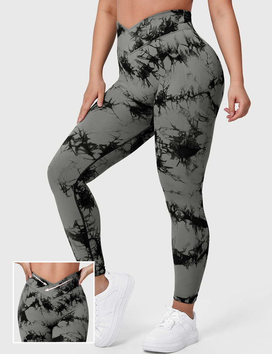V-Waistband Tie Dye Leggings