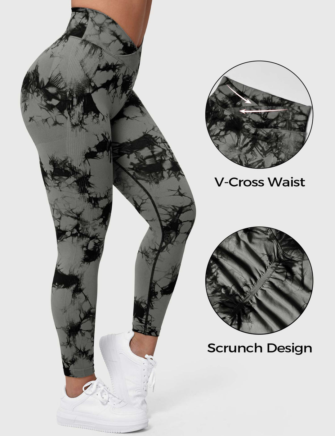 V-Waistband Tie Dye Leggings