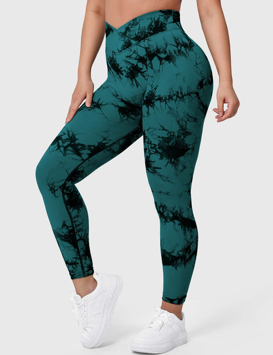 V-Waistband Tie Dye Leggings