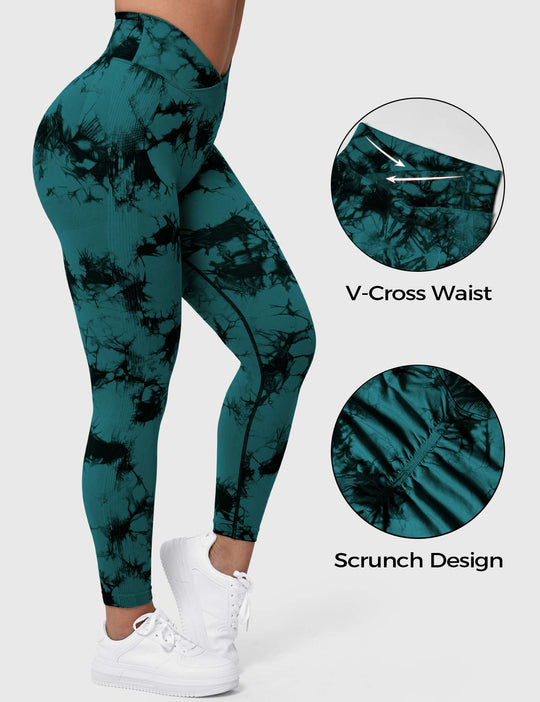 V-Waistband Tie Dye Leggings