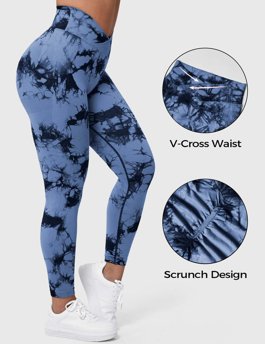 V-Waistband Tie Dye Leggings
