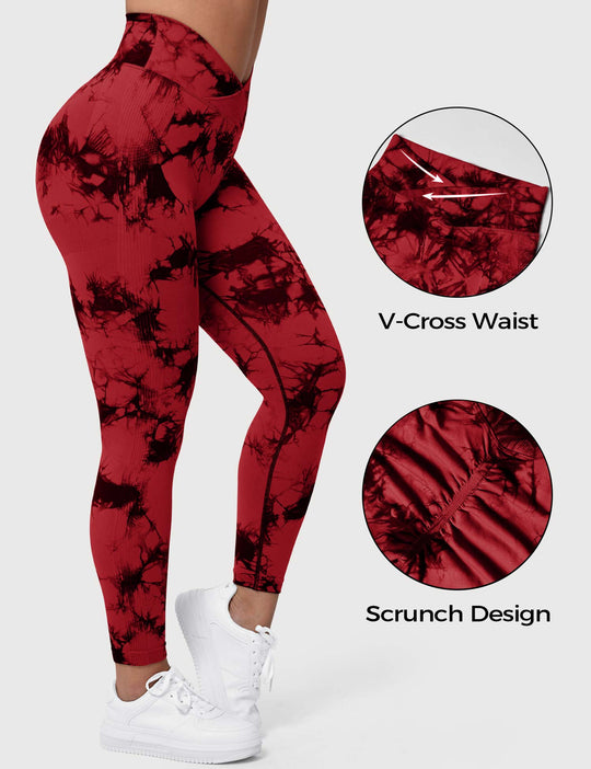 V-Waistband Tie Dye Leggings